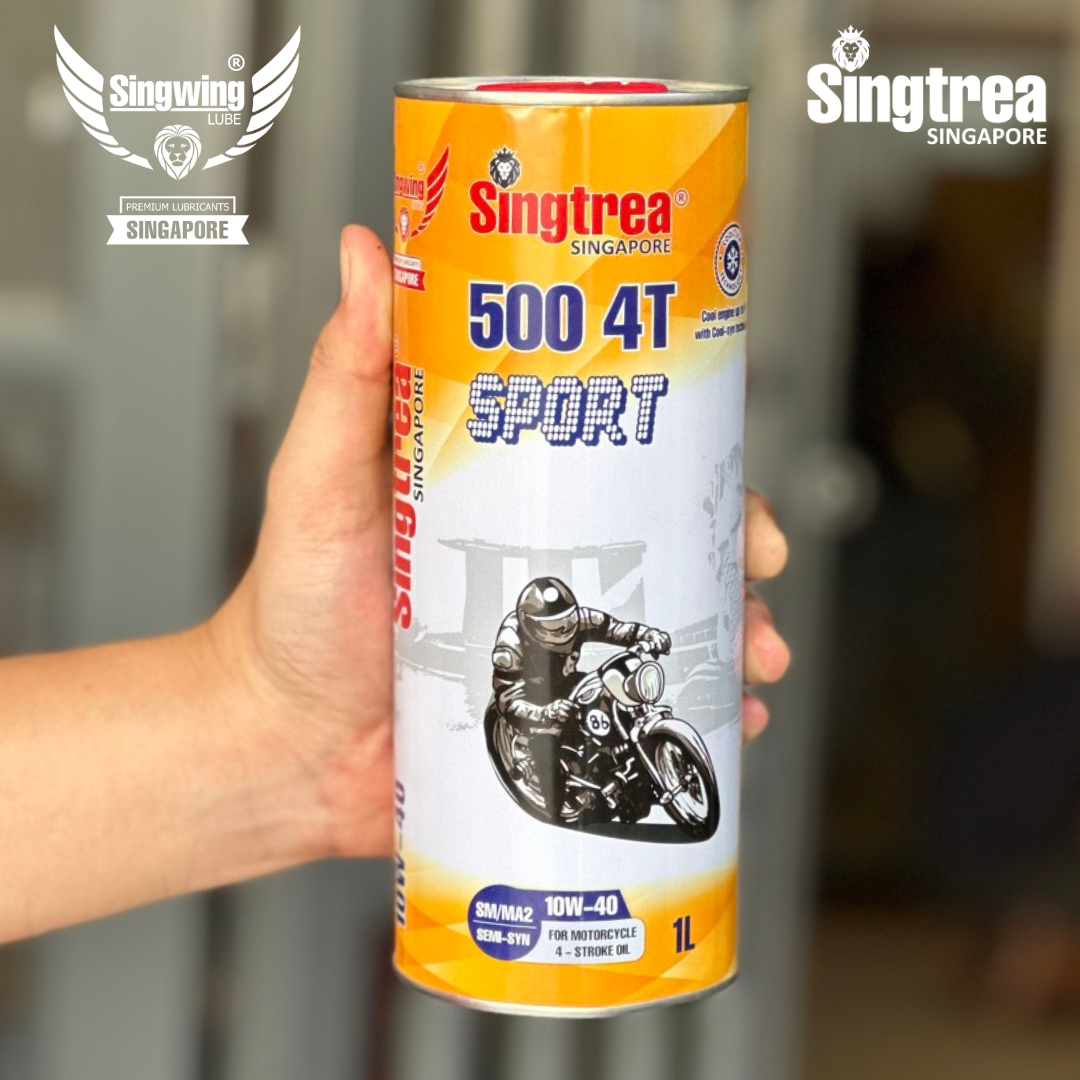 - Nhớt xe máy Singtrea 500 Sport 4T 10W40 Lon 1L