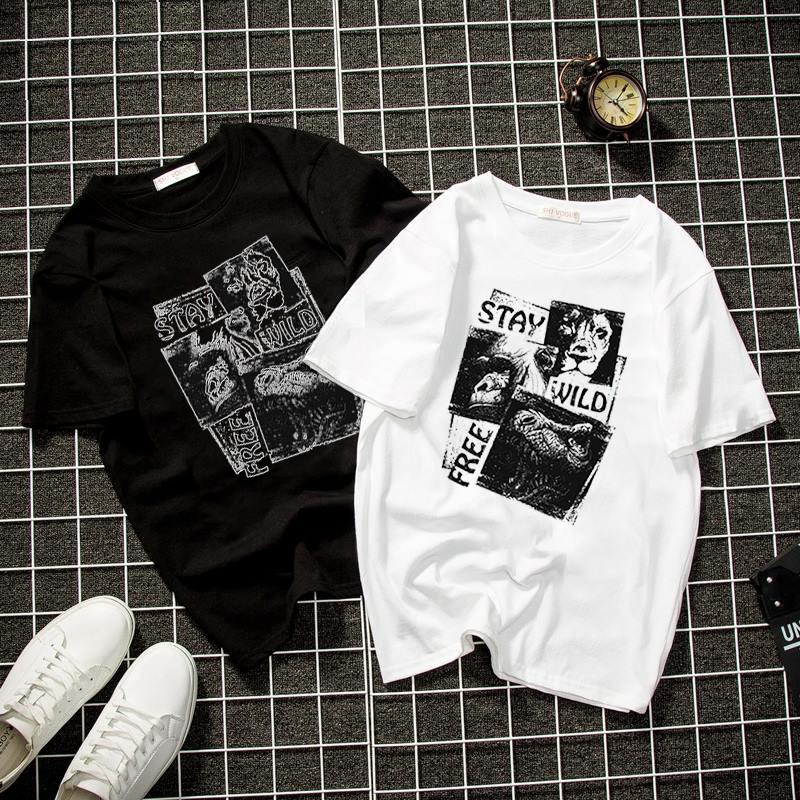 Áo thun unisex form rộng họa tiết đẹp mắt thời trang cá tính vải dày mịn 2019T1362