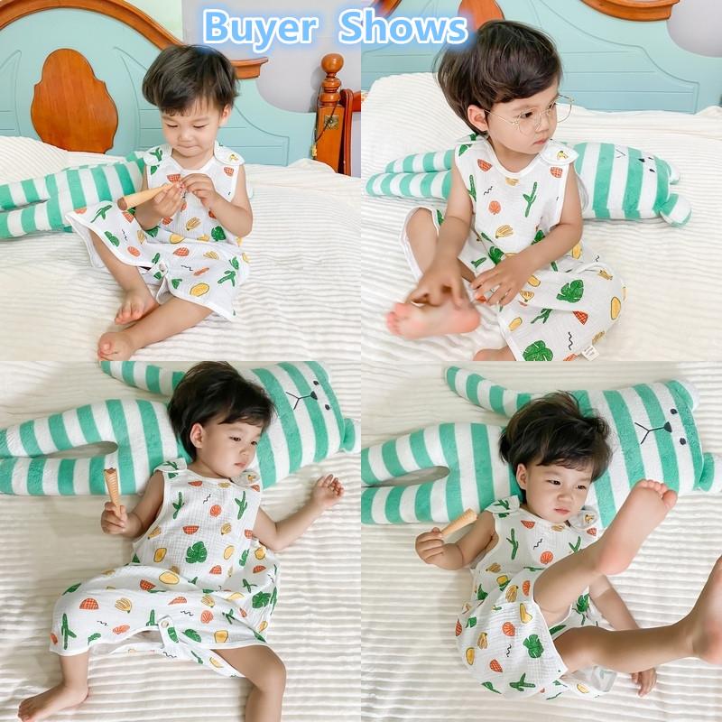Túi Ngủ Cho Bé Áo Cotton Sơ Sinh Sleepsack Trẻ Em Slaapzak Trẻ Em Áo Bộ Đồ Ngủ Áo Liền Quần Liền Vớ Bé Chống Đá Chần Gòn Mùa Hè