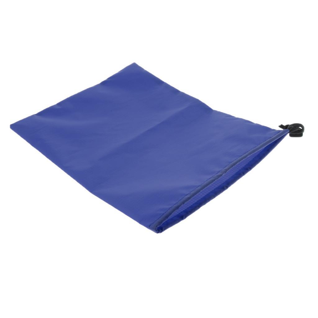 2xWaterproof Drawstring Storage Bag Stuff Bag for Clothes Shoes Royal Blue