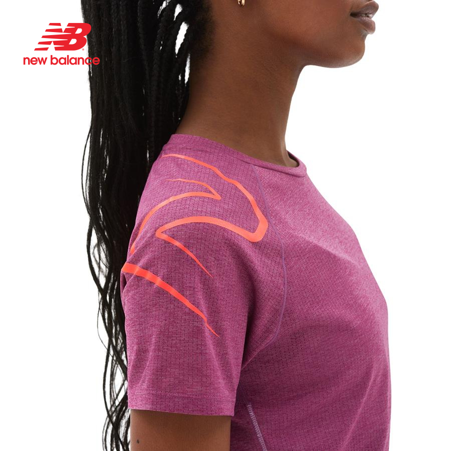 Áo thun thể thao nữ New Balance NB APP RUNNING T-SHIRT W RAISINHE - WT21263 (form quốc tế)