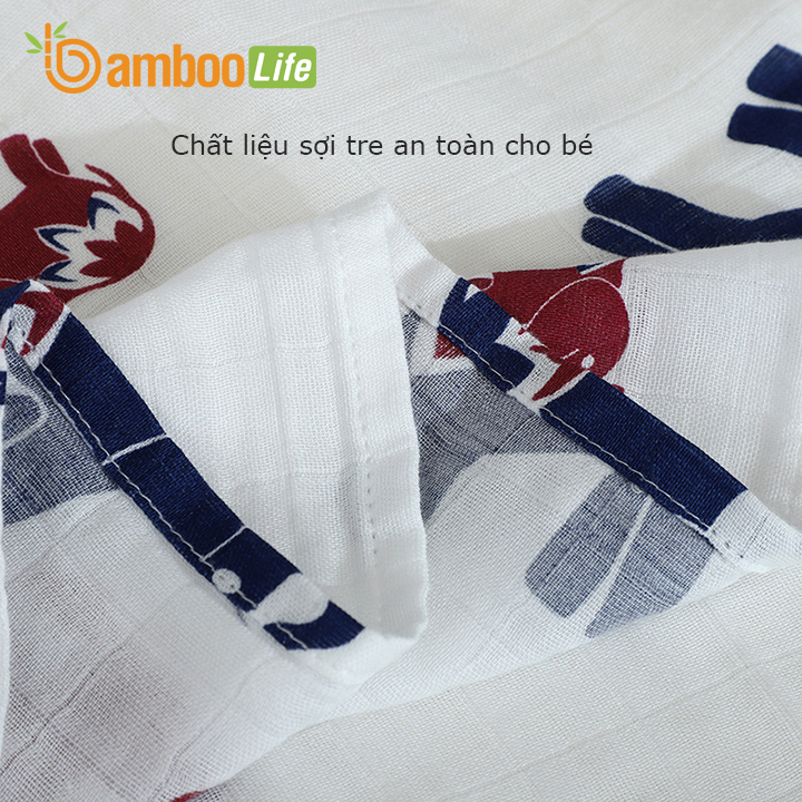 Quấn chũn cho em bé Bamboo Life BL054 từ sợi tre thiên nhiên hàng chính hãng Chũn quấn cho bé sơ sinh