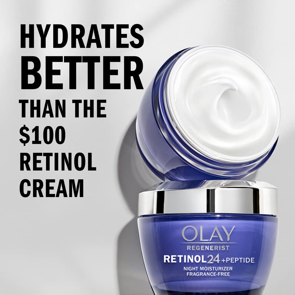 Kem dưỡng Olay Regenerist Retinol 24 +Peptide Night Hydrating Moisturizer 48g (Không mùi)-tím