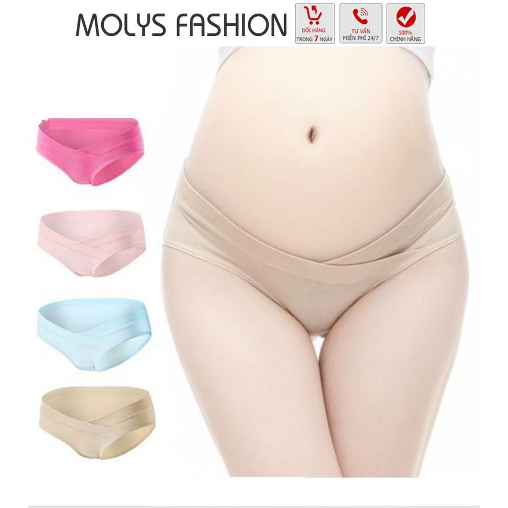 Quần lót bầu cạp chéo cotton mềm mại kháng khuẩn co giãn dễ vận động size đến 68kg