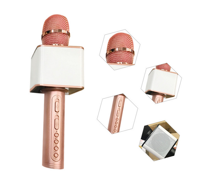Micro karaoke SD08 Auth kèm loa bluetooth thẻ nhớ USB 3 TRONG 1 PF72