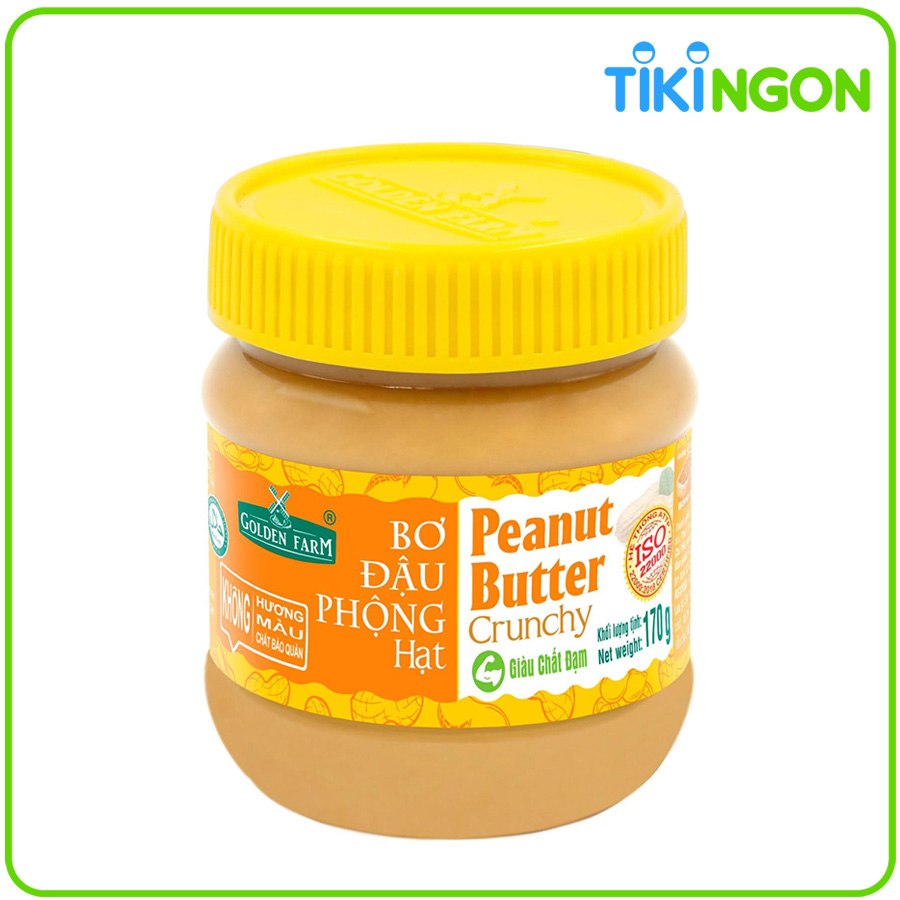 Bơ Đậu Phộng Hạt Golden Farm (170g)