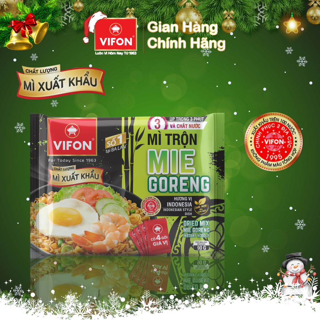 Thùng 18 gói mì Xuất khẩu Mie Goreng VIFON 90gr/gói