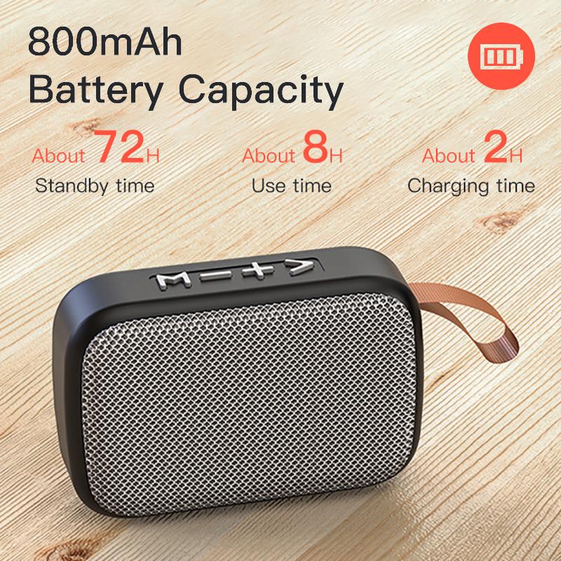 Mini Di Động Loa Bluetooth Không Dây HIFI 3D Stereo Vải Hộp Âm Thanh Ngoài Trời Đài FM Nghe Nhạc Hỗ Trợ USB Thẻ TF Color: green