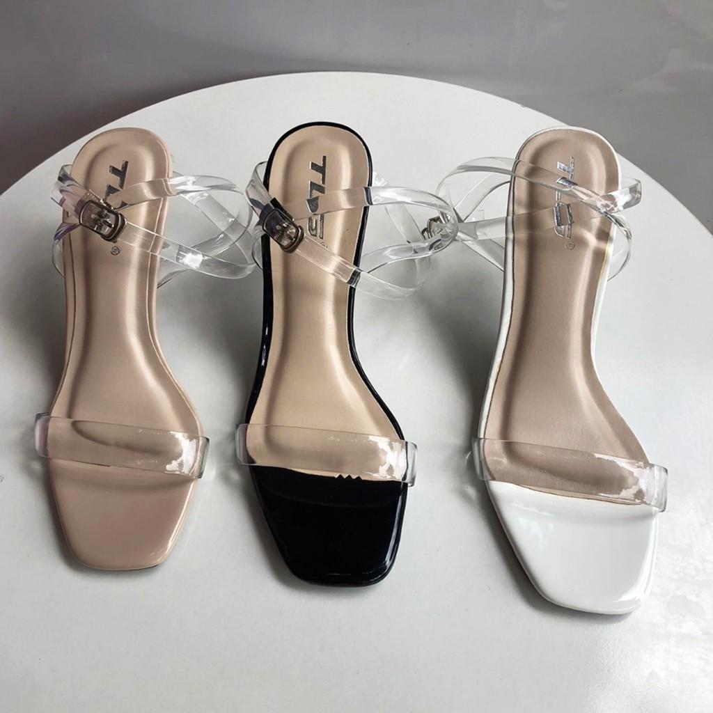 Sandal gót kim cương 8 phân thời trang cá tính 21768