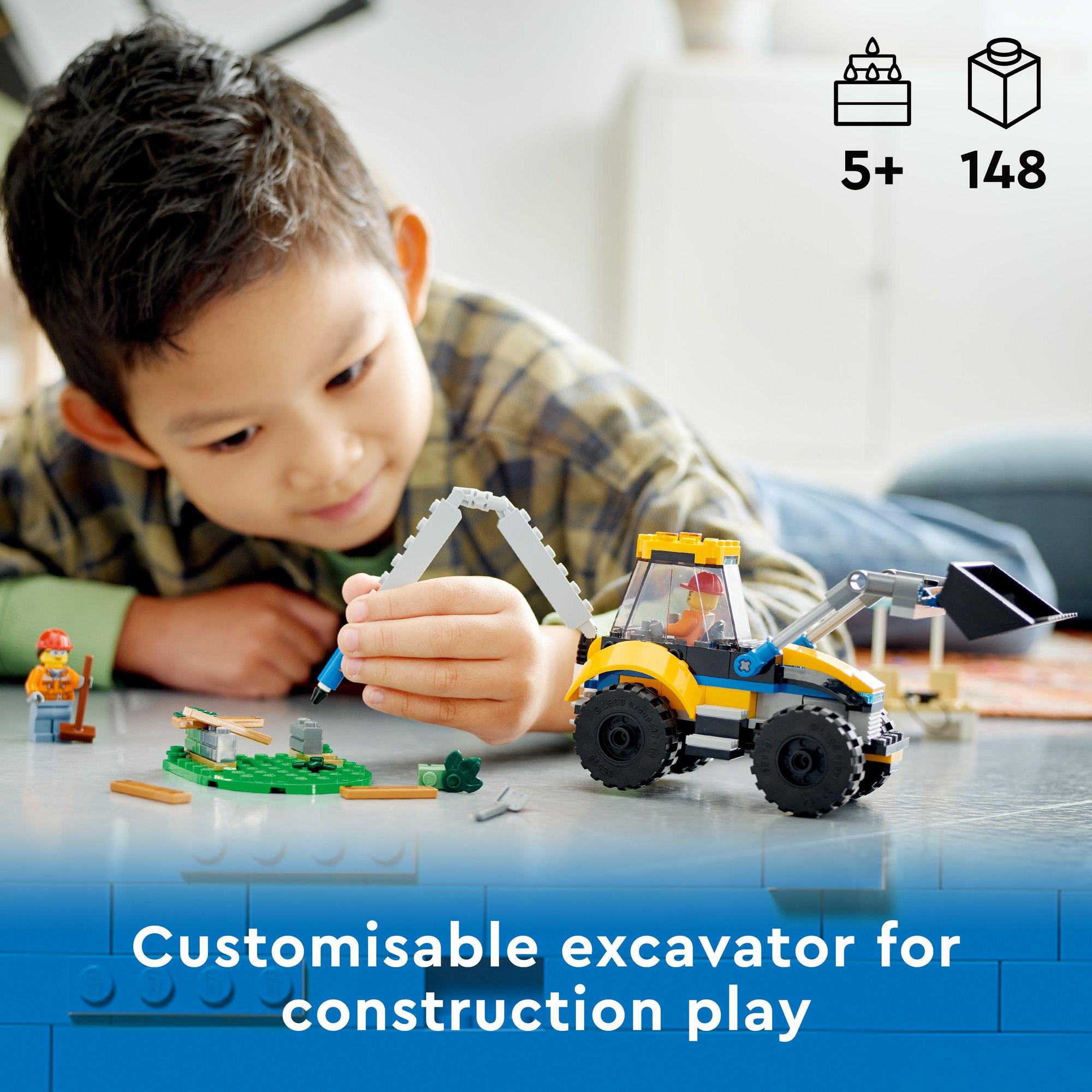 LEGO City 60385 Xe Đào Đất Công Trình