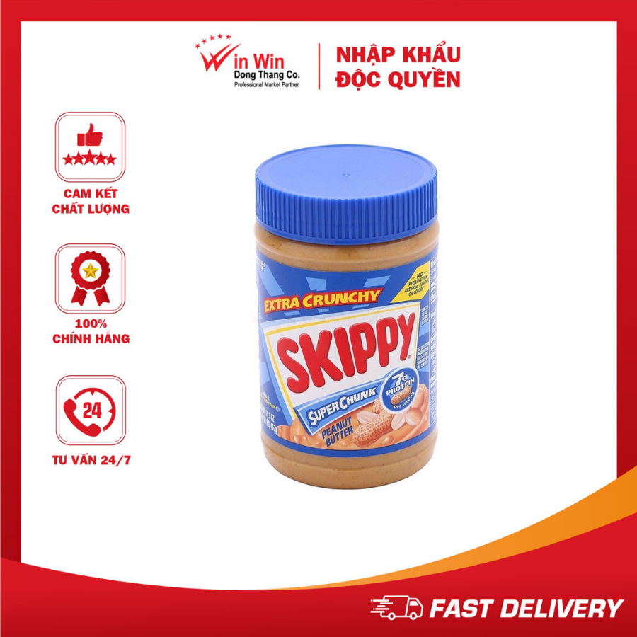 Bơ Đậu Phộng Hạt Skippy 462g (Mỹ)