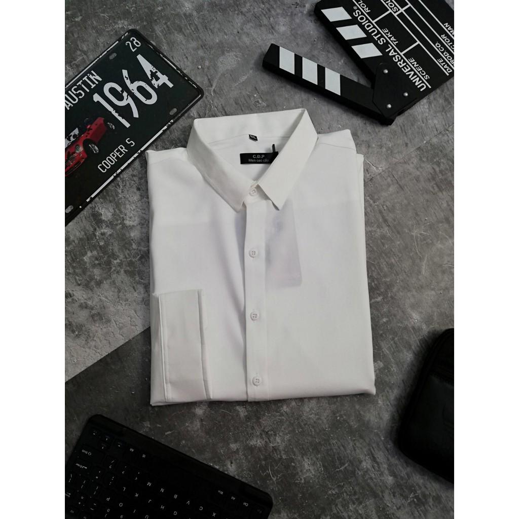 ÁO SƠ MI NAM BIG SIZE MÀU TRẮNG tay dài