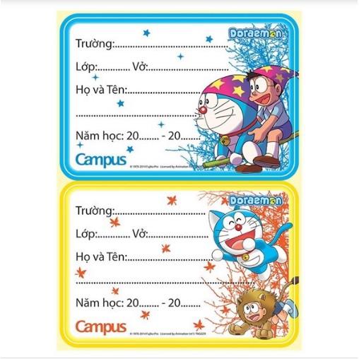 Tập 12 nhãn vở Doraemon Campus NT-DOR12, bóc dán sẵn tiện lợi