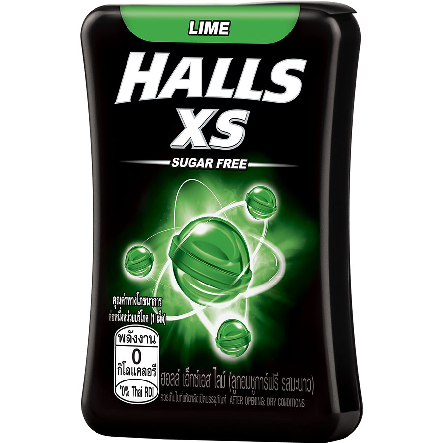 Combo 4 Hộp Kẹo Ngậm Không Đường Halls XS Vị Chanh 4x13.8g