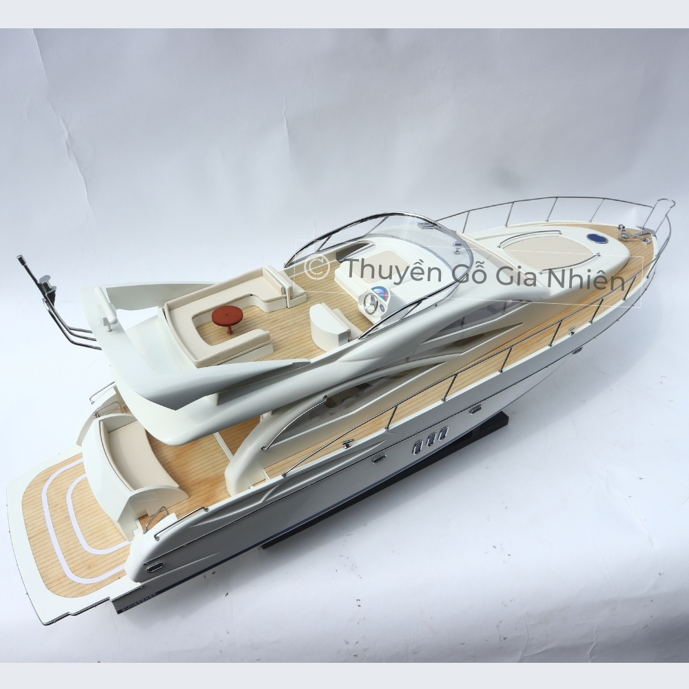 Mô Hình Thuyền Gỗ Phong Thủy Dạng Du Thuyền Hiện Đại SUNSEEKER 60 Chính Hãng Hàng Xuất Khẩu Chất Lượng Cao