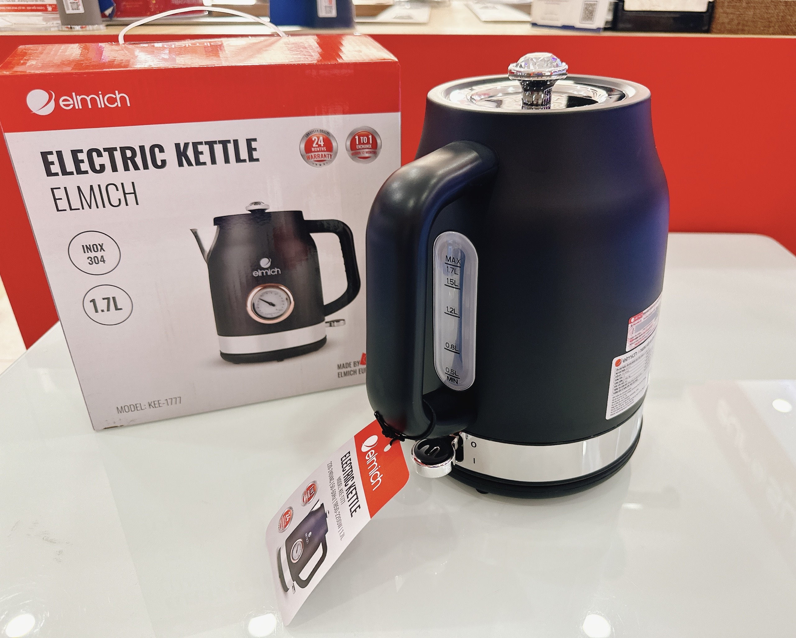 Ấm đun nước siêu tốc Elmich 1,7L KEE-1777- Hàng Chính Hãng