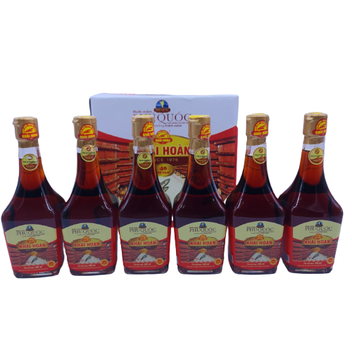 Nước mắm Khải Hoàn Phú Quốc 40 độ đạm 215ml thùng 6 chai