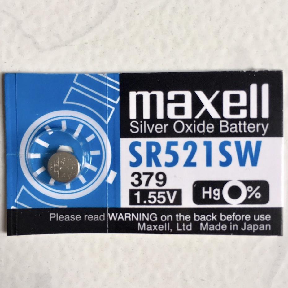 Pin Maxell Nhật Bản SR521SW / 379 / G0 Hàng Chính Hãng Made in Japan