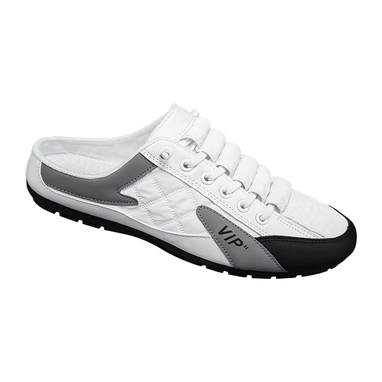 Men Slip on Mule Sneakers Slippers Low Top Work Casual Sports Shoes Loafers