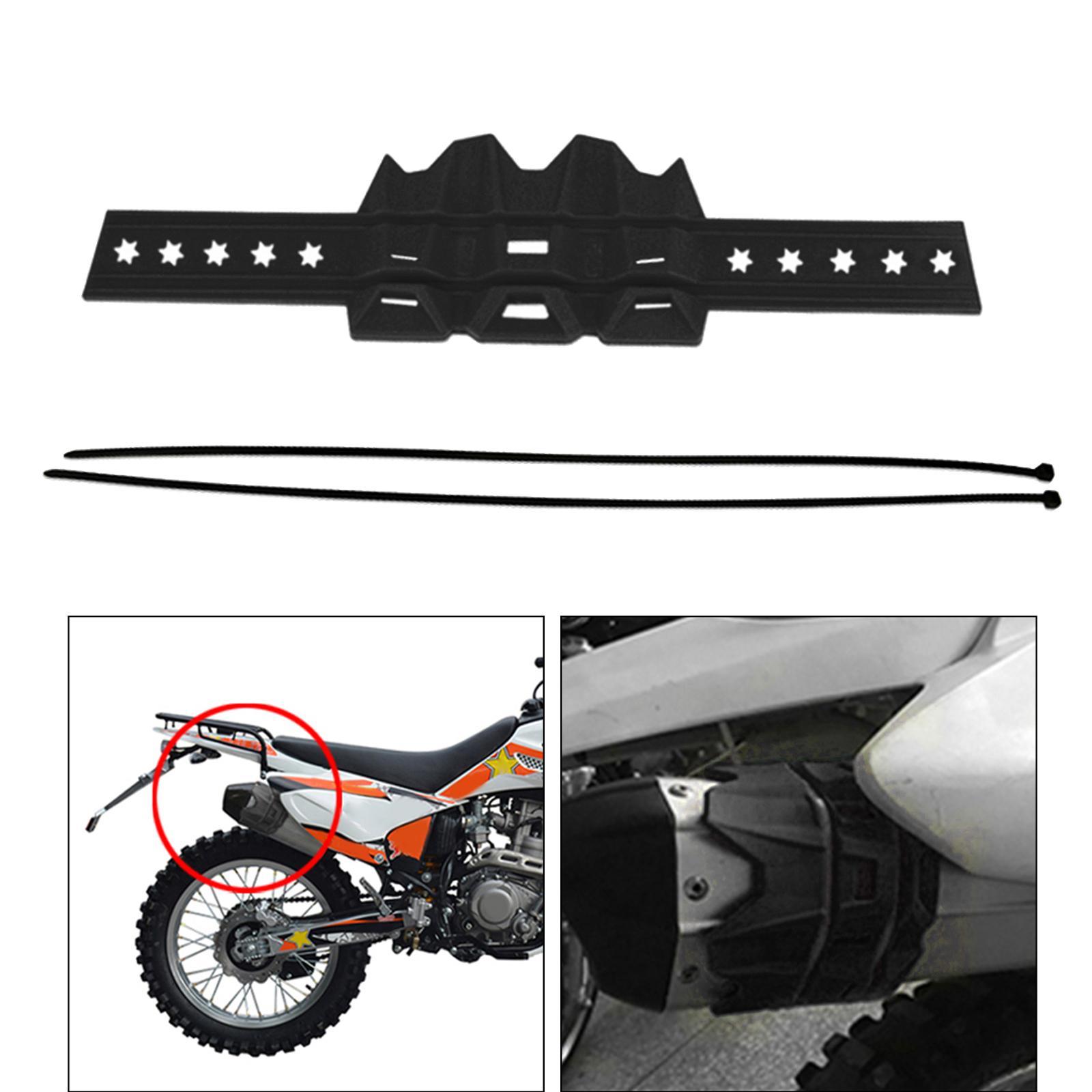 Motorcycle Exhaust Muffler Pipe Protector Heat Shield for 2 or 4 Stroke Black