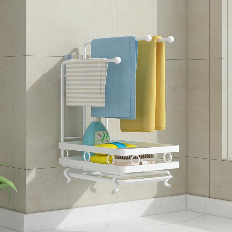 Đen/Trắng Gầm Bếp Chứa Đồ Đứng Tản Áo Xốp Điện Giá Treo Tường Sắt Điện Nhà Tổ Chức Giá Đỡ Bếp Accessorie