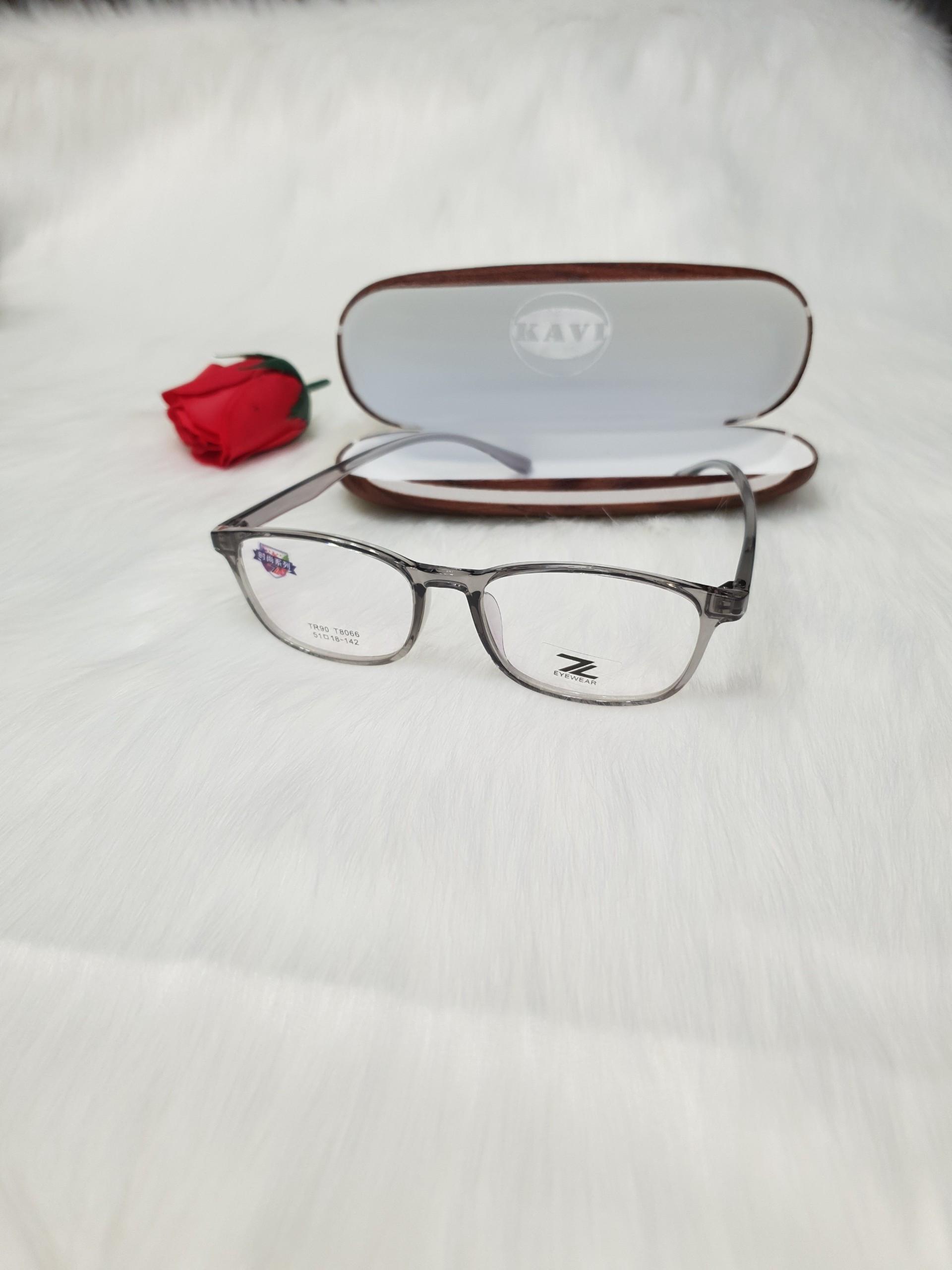 Gọng kính TR90 siêu nhẹ GK103 Xám Trong Nữ