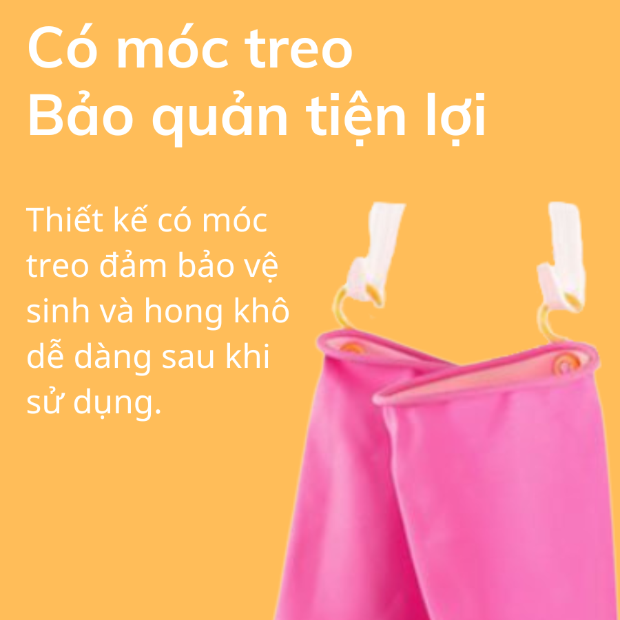 Mua 3 Tặng 2 Đôi Găng Tay Cao Su Tự Nhiên Hàn Quốc Có Móc 31cm