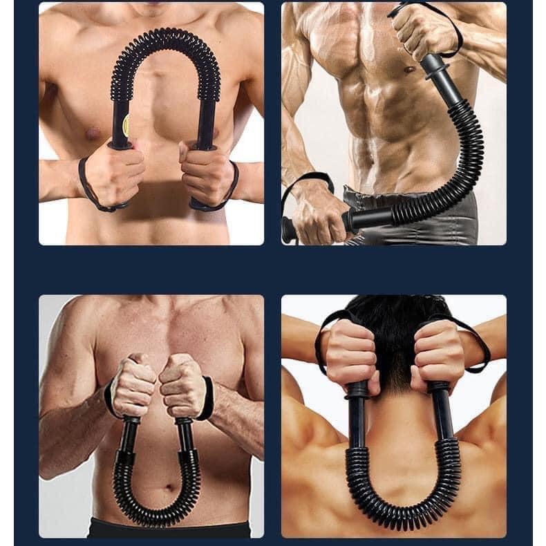 Gậy lò xo tập cơ tay dụng cụ bẻ tăng lực tay vai xô cơ ngực 40kg 50kg 60kg 100kg gym thể thao hiệu quả