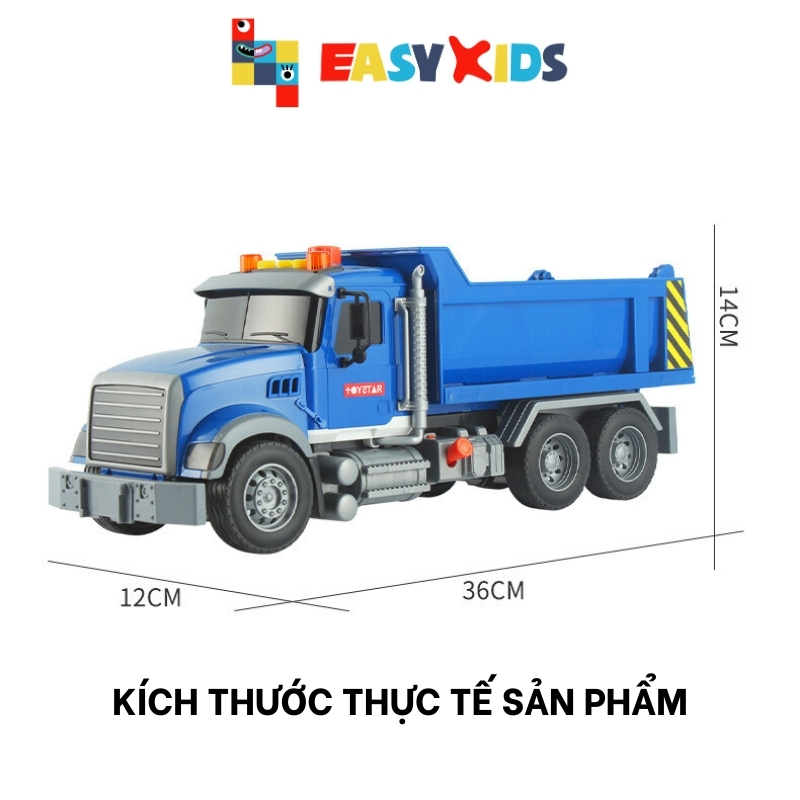 Xe Tải Xe Ben Toystar Đồ Chơi Mô Hình Cỡ Lớn Cho Bé, Đồ Chơi Xe Tải Xe Ben Có Đèn Nhạc
