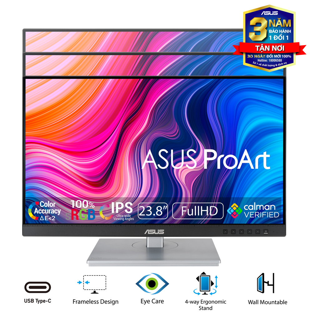 Màn hình Asus ProArt PA247CV (23.8inch/FHD/IPS/75Hz/5ms) - Hàng Chính Hãng