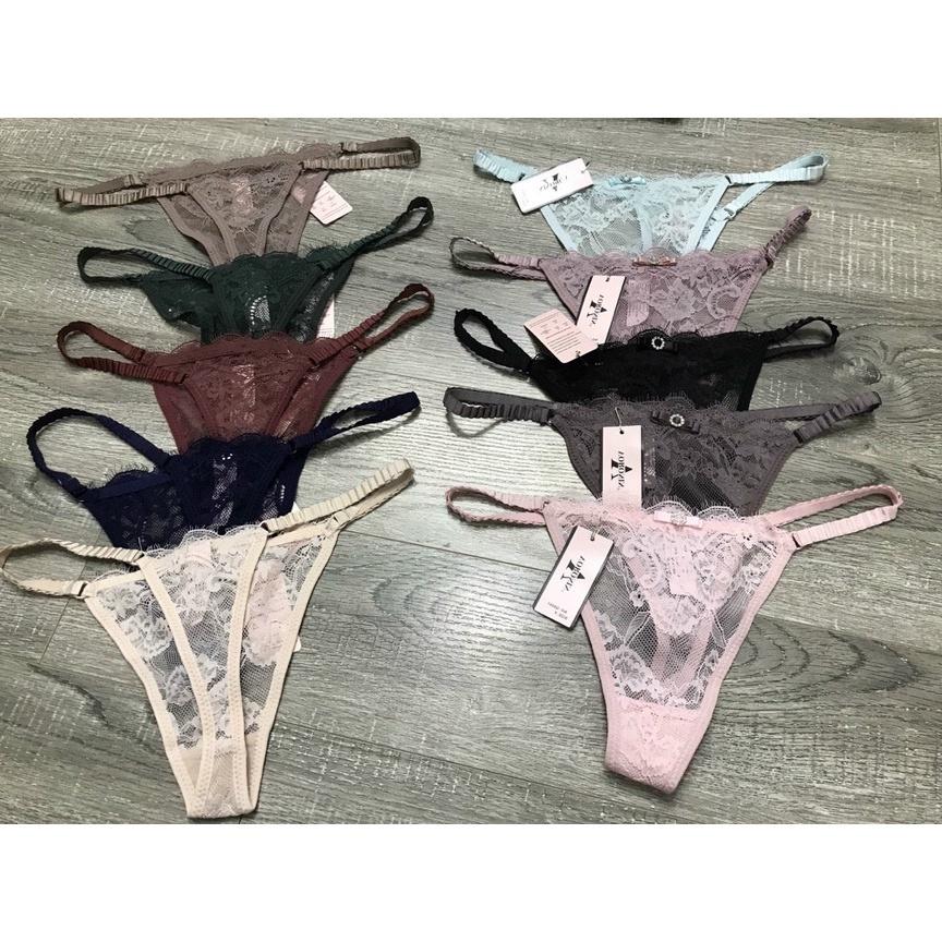 Quần lót ren lọt khe chữ T sexy gợi cảm màu trơn hàng cao cấp