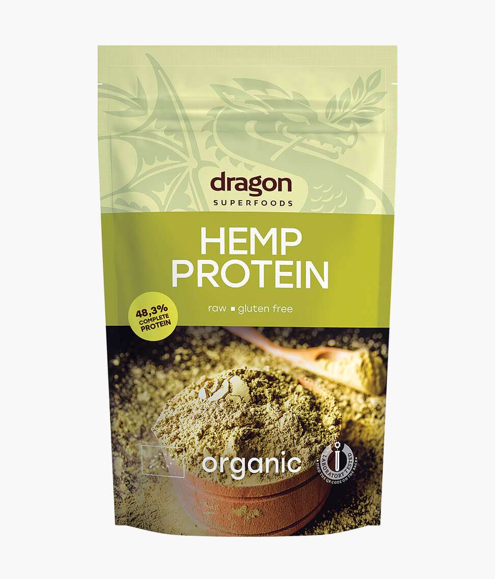 Bột protein hạt gai dầu hữu cơ Dragon superfoods Hemp protein 200gr
