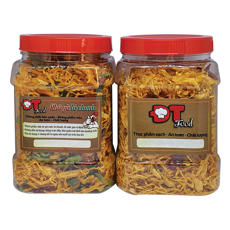 Combo Khô Gà Lá Chanh (500g) + Khô Gà Bơ Tỏi (500g)