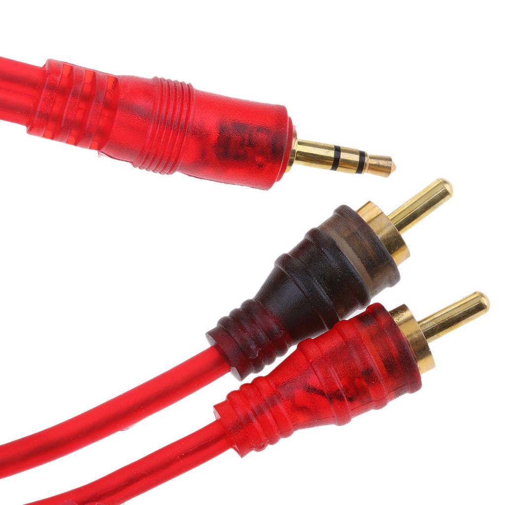 RCA Cable 3.5mm Male to 2-Male RCA Cable Splitter Audio RCA Male Cable