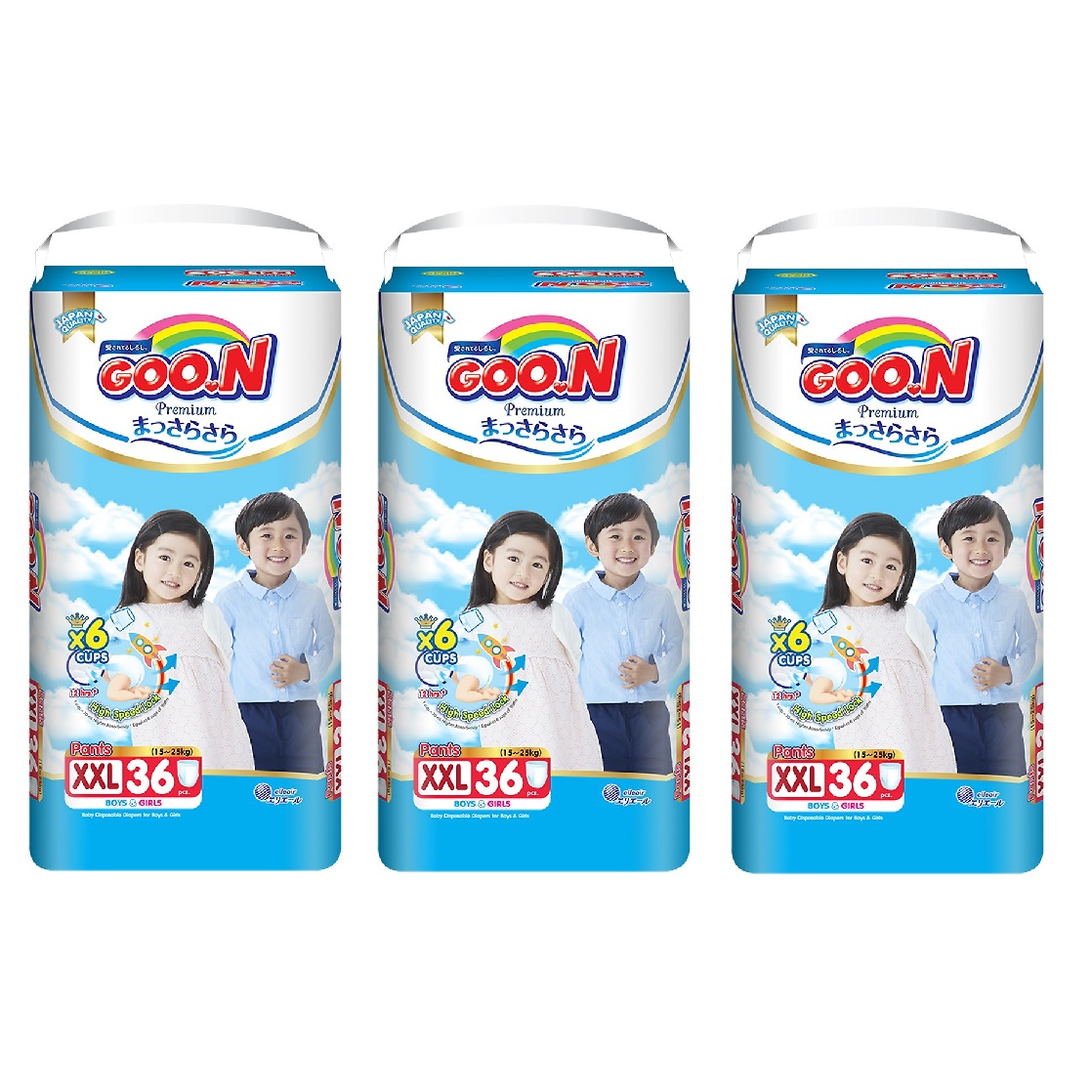 Combo 3 Gói Tã Quần Goo.n Premium Gói Cực Đại XXL36 (36 Miếng)