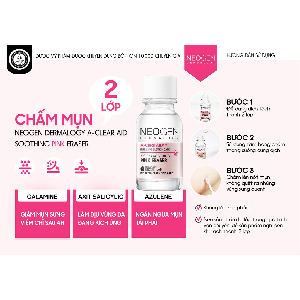 Bộ Sản Phẩm Chấm Mụn &amp; Serum Vitamin C 22% Xẹp Mụn Xoá Thâm Neogen Dermalogy