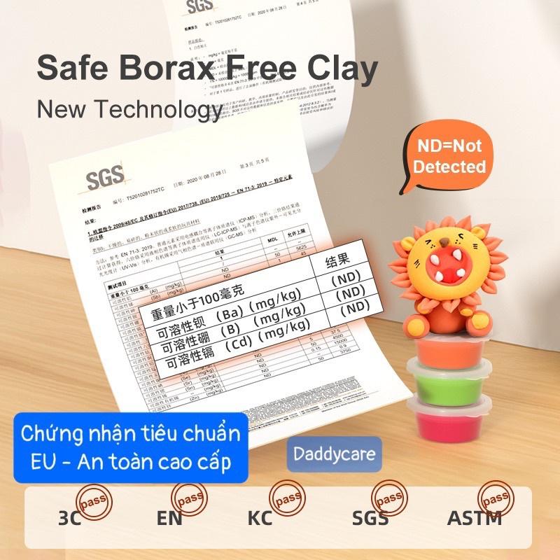 Đất nặn không dính tay Mideer Borax Free Clay, đất sét tự khô 36, 24, 6 màu