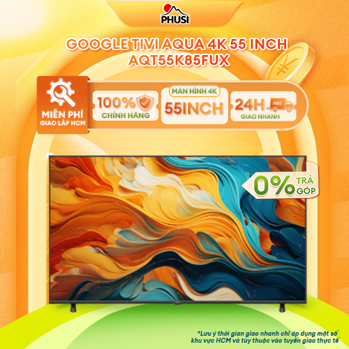 Google Tivi Aqua 55 inch AQT55K85FUX - Hàng Chính Hãng - Mẫu Mới