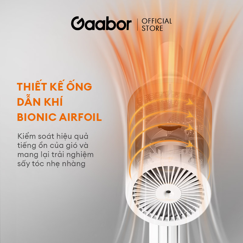 Máy sấy tóc 2 chiều GAABOR GHD-N700A ánh sáng xanh 3 mức gió cao cấp - Hàng chính hãng