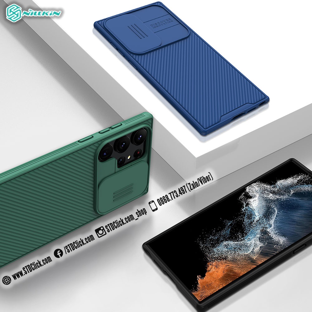 ỐP LƯNG DÀNH CHO ĐIỆN THOẠI SAMSUNG GALAXY S23 ULTRA 5G NILLKIN CAMSHIELD PRO BẢO VỆ CAMERA