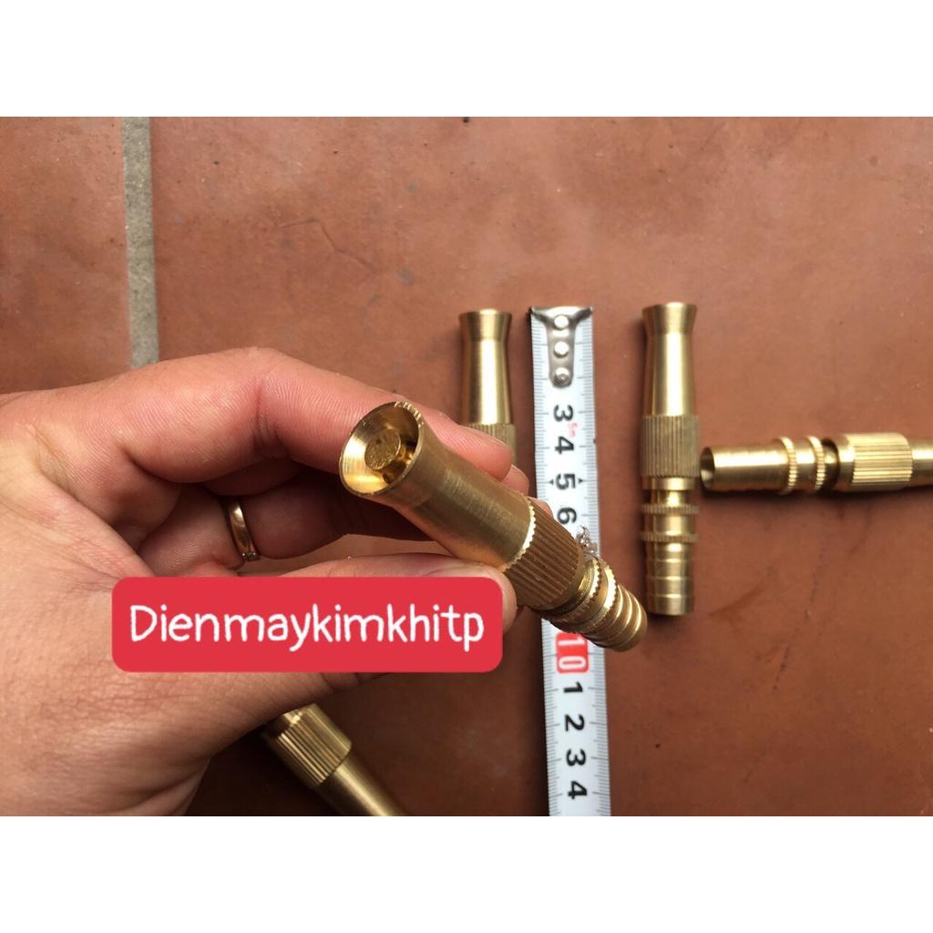 Đầu vòi xịt tăng áp bằng đồng, rửa xe hơi, rửa sân, tưới cây, làm vườn xịn