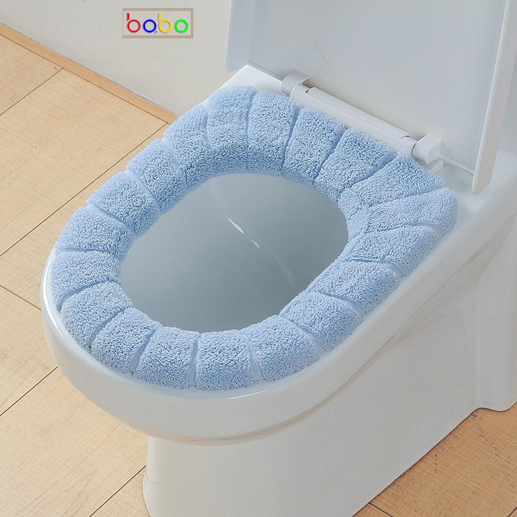 Lót bồn cầu nhà vệ sinh mùa đông vòng vải nhung thêu hươu Bọc bồn cầu bệ ngồi toilet babo (TB21)