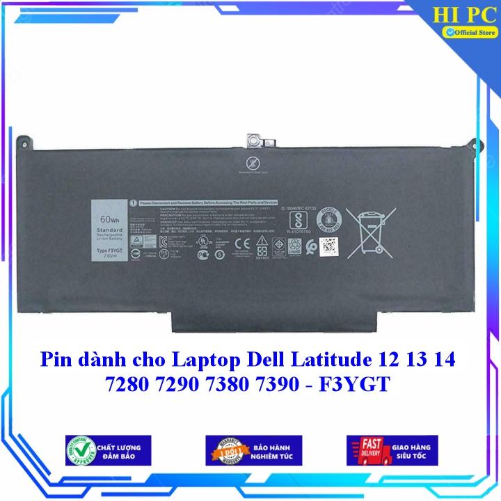 Pin dành cho Laptop Dell Latitude 12 13 14 7280 7290 7380 7390 - F3YGT - Hàng Nhập Khẩu