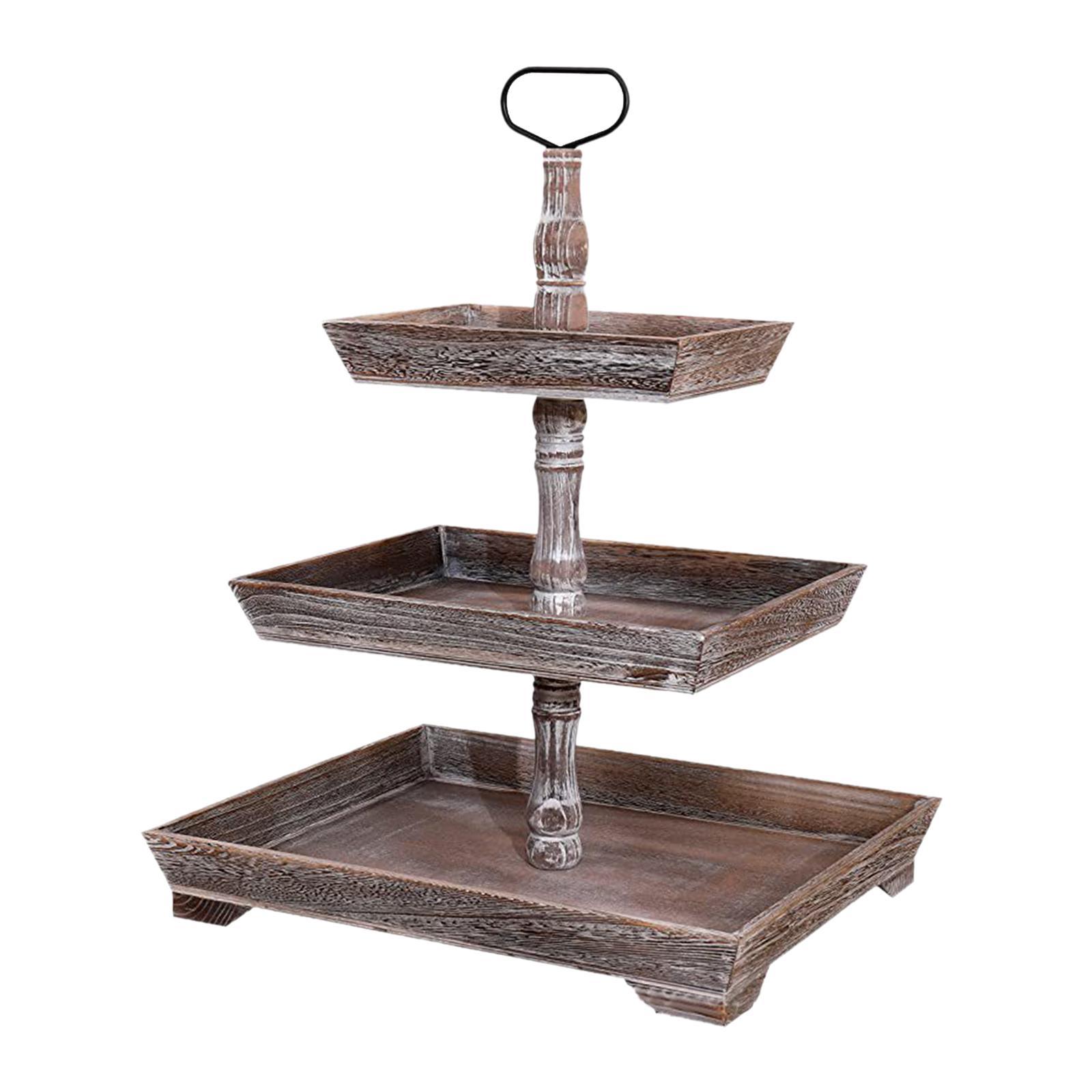 Serving Tray Pastry Food Serving Stand Cake 3 Leyer for Birthday