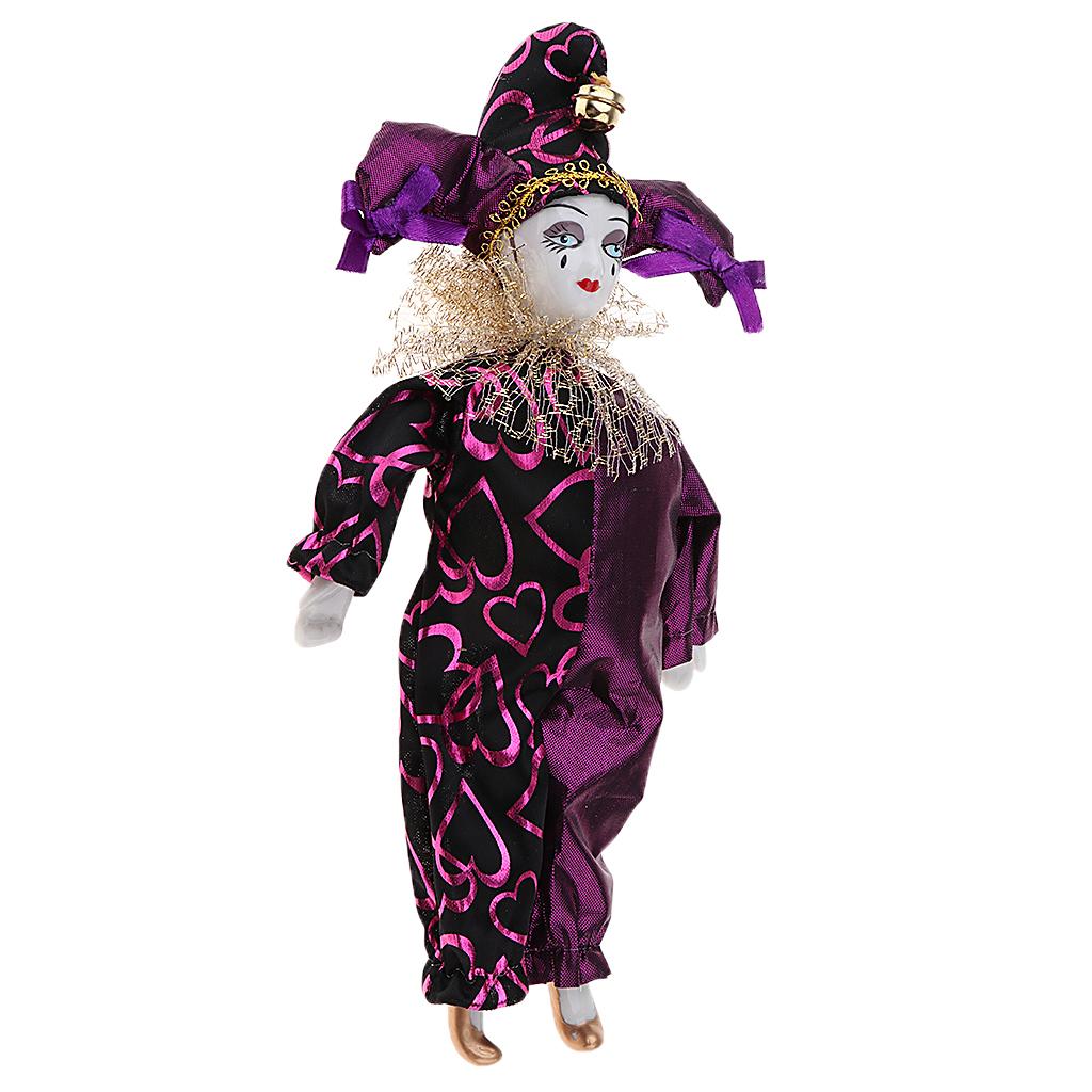 9 Inch Porcelain Dolls Italian Eros Triangel Dolls Model Sad Clown For Dollhouse Decoration