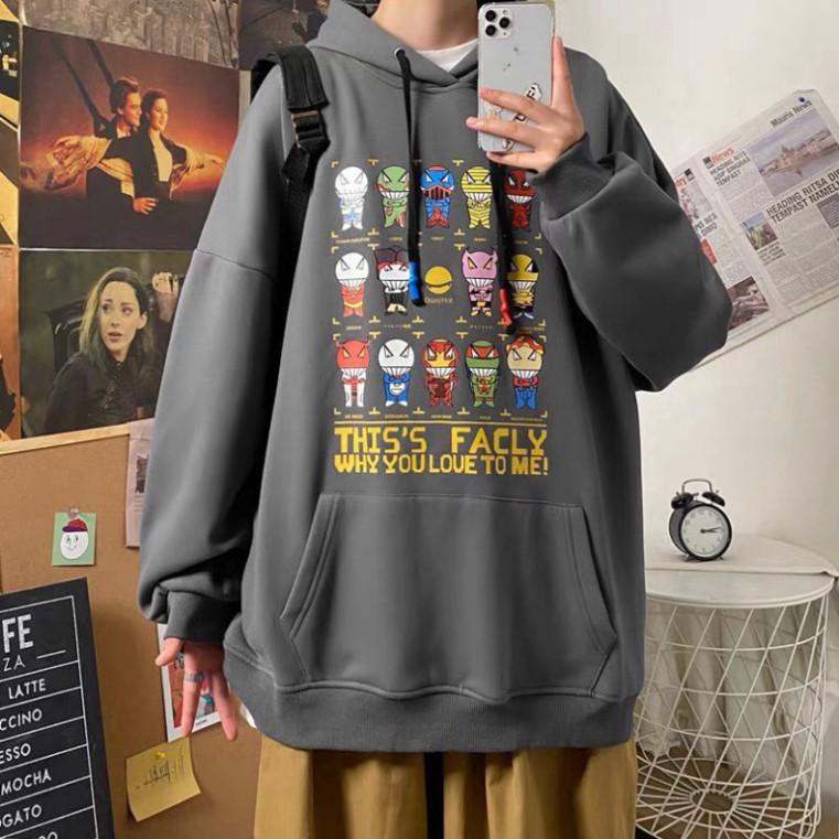 Áo hoodie nỉ unisex form rộng FACLY nam nữ phong cách ulzzang