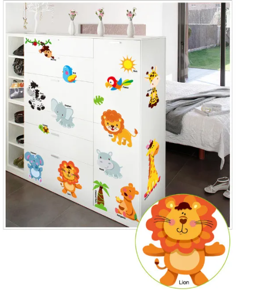 Decal trang trí tường - Những người bạn thú dễ thương
