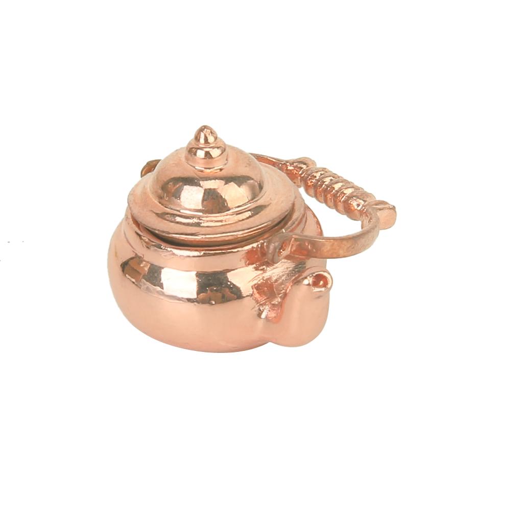 1/12 Dollhouse Miniature Copper Tea Kettle/Tea Pot