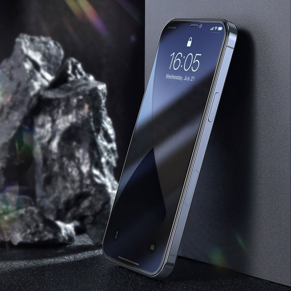 Miếng dán kính cường lực Full 3D Baseus cho iPhone 12 pro / 12 - Hàng chính hãng