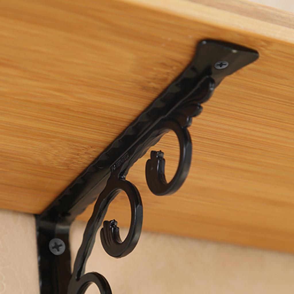 8x Metal Wall Hanging Shelf Bracket Angle Display Stand Holder for Book 15x12cm
